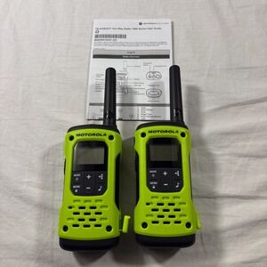 Motorola Talkabout T600 H2O Two-Way Radios Neon Green Out of Box